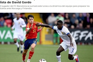 西足协官方：巴萨小将达尼-罗德里格斯获西班牙U21征召