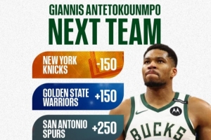 字母哥下家赔率!纽约第一 勇士马刺紧随其后 字母哥下家赔率!纽约第一 勇士马刺紧随其后