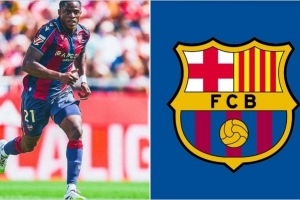 巴萨有意!阿斯谈莱万特前锋艾永合同:解约金3000万,含转会分成 巴萨有意!阿斯谈莱万特前锋艾永合同:解约金3000万,含转会分成