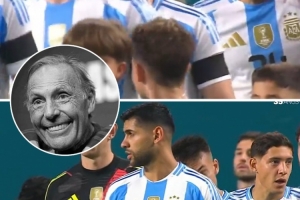 罗梅罗在比赛中戴黑色袖标,悼念去世的博卡主帅鲁索 罗梅罗在比赛中戴黑色袖标,悼念去世的博卡主帅鲁索