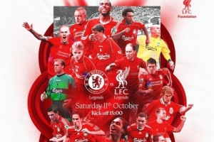 利物浦官推晒海报:今晚利物浦传奇队客战切尔西传奇队! 利物浦官推晒海报:今晚利物浦传奇队客战切尔西传奇队!