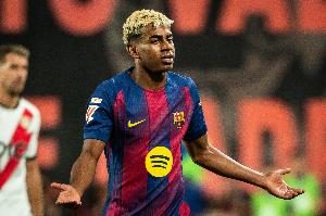 突突突！本赛季西甲每90分钟成功过人次数：亚马尔5.96次居首