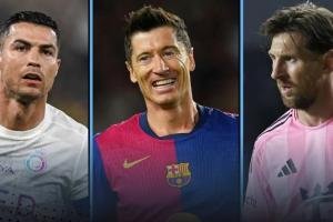 现役射手榜前十:C罗梅西莱万前三,苏牙600球第四,内马尔第10 现役射手榜前十:C罗梅西莱万前三,苏牙600球第四,内马尔第10