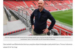 印尼媒体:荷兰籍教练接手印尼队概率很大,可以考虑请滕哈赫 印尼媒体:荷兰籍教练接手印尼队概率很大,可以考虑请滕哈赫