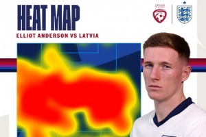 覆盖范围极大!英格兰队官方晒安德森对拉脱维亚热区图 覆盖范围极大!英格兰队官方晒安德森对拉脱维亚热区图