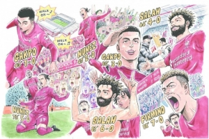 漫画家创作利物浦7-0曼联特别漫画,将在周日双红会亮相安菲尔德 漫画家创作利物浦7-0曼联特别漫画,将在周日双红会亮相安菲尔德