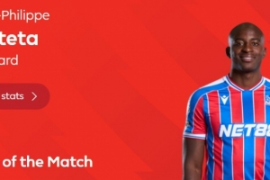 上演帽子戏法,英超官方:马特塔当选水晶宫3-3伯恩茅斯最佳球员 上演帽子戏法,英超官方:马特塔当选水晶宫3-3伯恩茅斯最佳球员