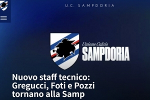官方:桑普多利亚新主帅上任 意媒透露穆帅前助教是实际执教者 官方:桑普多利亚新主帅上任 意媒透露穆帅前助教是实际执教者