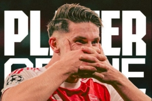 梅开二度,阿森纳官方:约克雷斯当选4-0马竞队内最佳球员 梅开二度,阿森纳官方:约克雷斯当选4-0马竞队内最佳球员