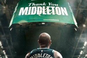 球队功勋!雄鹿揭幕战对阵奇才 暂停时致敬旧将米德尔顿 球队功勋!雄鹿揭幕战对阵奇才 暂停时致敬旧将米德尔顿