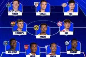 欧冠官方第3轮最佳阵:费尔明、门德斯领衔,卡尔、范戴克在列 欧冠官方第3轮最佳阵:费尔明、门德斯领衔,卡尔、范戴克在列