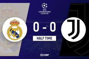 半场-皇马0-0尤文 皇马七成控球率阿森西奥关键解围姆巴佩失良机 半场-皇马0-0尤文 皇马七成控球率阿森西奥关键解围姆巴佩失良机