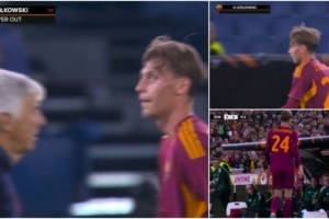 罗体:齐奥尔科夫斯基不满只踢30分钟就被换下,对首个丢球有责任 罗体:齐奥尔科夫斯基不满只踢30分钟就被换下,对首个丢球有责任