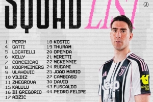 尤文意甲对拉齐奥名单:伊尔迪兹领衔,DV9、小孔塞桑在列 尤文意甲对拉齐奥名单:伊尔迪兹领衔,DV9、小孔塞桑在列