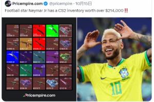 血亏2天薪水😬CS2饰品市场1天蒸发17亿美元,内马尔库存暴跌5万 血亏2天薪水😬CS2饰品市场1天蒸发17亿美元,内马尔库存暴跌5万