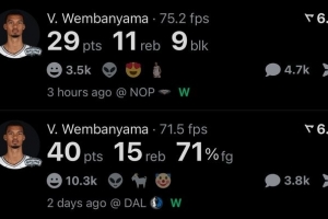 失误控制完美!文班前两场合计砍下69分26篮板12盖帽 零失误 失误控制完美!文班前两场合计砍下69分26篮板12盖帽 零失误