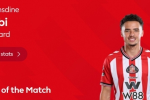 打进绝杀,英超官方:塔尔比当选桑德兰2-1切尔西全场最佳球员 打进绝杀,英超官方:塔尔比当选桑德兰2-1切尔西全场最佳球员