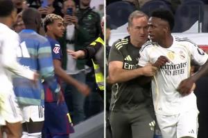 💪亚马尔问维尼修斯“要动手吗?”,维尼修斯回应“来啊!” 💪亚马尔问维尼修斯“要动手吗?”,维尼修斯回应“来啊!”