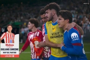 凌空抽射破门!小西蒙尼当选马竞vs贝蒂斯全场最佳球员 凌空抽射破门!小西蒙尼当选马竞vs贝蒂斯全场最佳球员