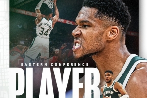 字母哥周最佳海报 赛季前三战场均36分16板7助 投篮命中率68.3% 字母哥周最佳海报 赛季前三战场均36分16板7助 投篮命中率68.3%