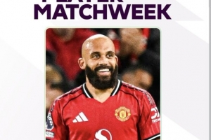 梅开二度率队取胜!官方:曼联前锋姆伯莫当选第9轮英超最佳球员 梅开二度率队取胜!官方:曼联前锋姆伯莫当选第9轮英超最佳球员