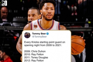 每年都在变!布伦森来之前 尼克斯13年换了12个揭幕战首发控卫! 每年都在变!布伦森来之前 尼克斯13年换了12个揭幕战首发控卫!