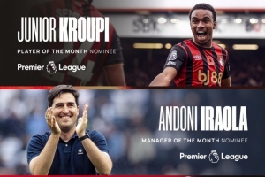 表现优异!伯恩茅斯入围英超10月最佳教练、最佳球员、最佳进球 表现优异!伯恩茅斯入围英超10月最佳教练、最佳球员、最佳进球