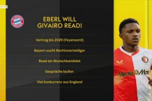 德天空:拜仁明夏前中后场都可能引援,已接触费耶诺德右后卫雷德 德天空:拜仁明夏前中后场都可能引援,已接触费耶诺德右后卫雷德