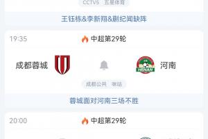 最快今晚夺冠!中超争冠3队出战 海港18点vs浙江赛后坐看蓉城申花 最快今晚夺冠!中超争冠3队出战 海港18点vs浙江赛后坐看蓉城申花