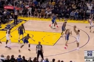 还有悬念！格雷森·阿伦单打波杰姆斯基 后撤步高难三分追到差9分